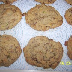A picture of Chocolate Heath Pistachio Cookies.