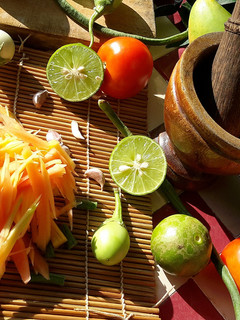 A picture of Som Tum / Thai Papaya Salad.
