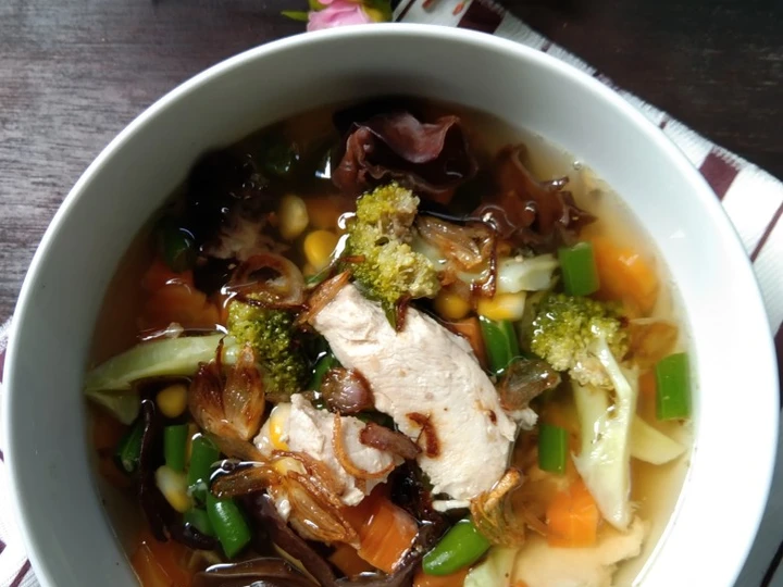 Cara Gampang Membuat Resep Sop ayam sayur campur yang Lezat Anti Ribet, Uenak Banget