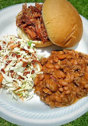 A picture of Ms. Theresa's BBQ Beans.