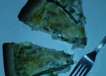 Unique Recipe Smoked Salmon Asparagus  Cheddar Quiche Delicious Perfect
