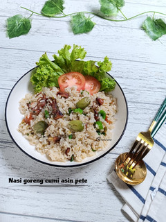Foto resep Nasi goreng cumi asin pete