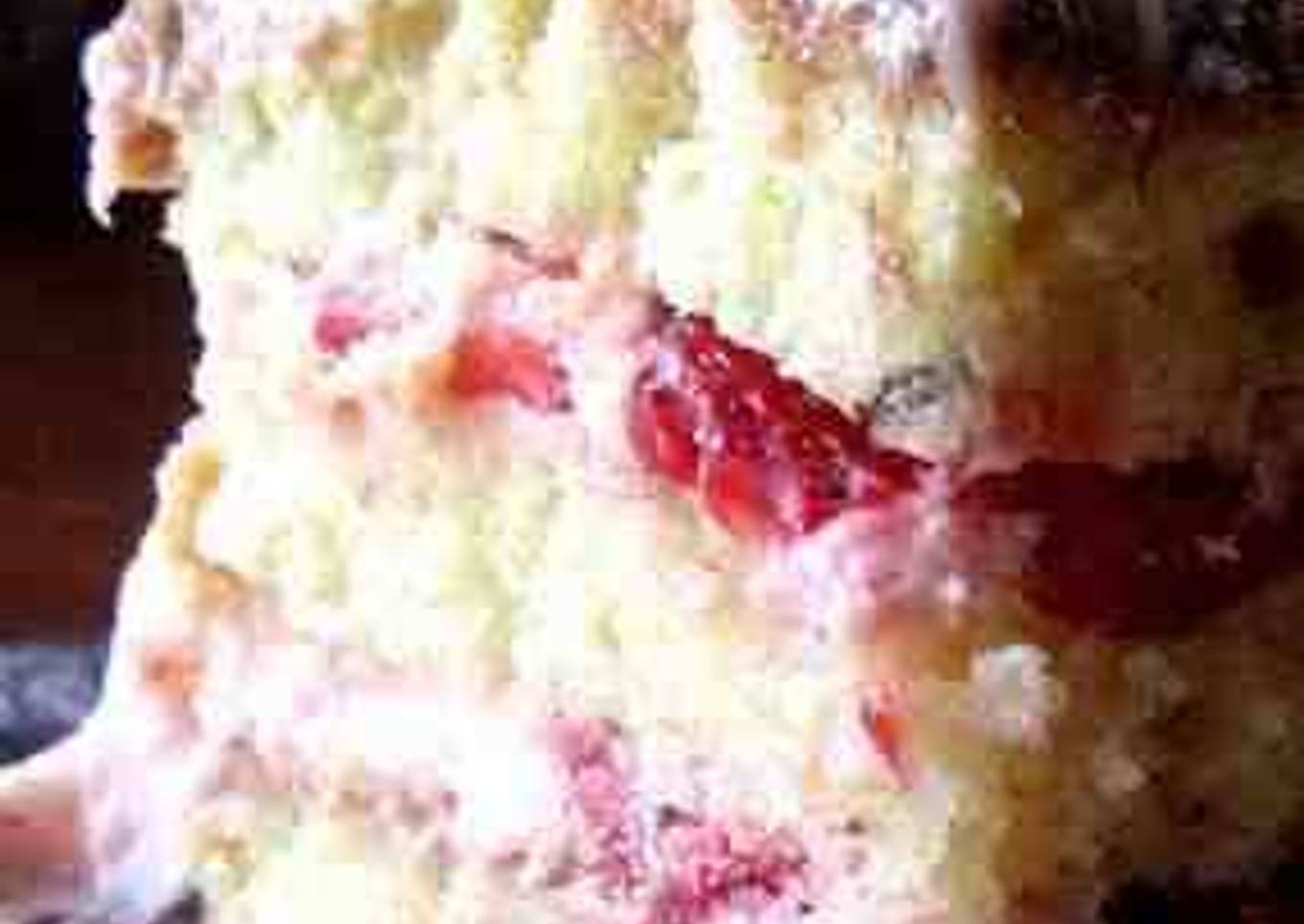 Vanilla Cake W/ Strawberry Cream Frosting