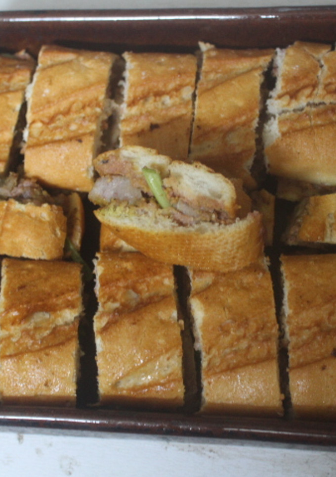 Una foto de Mini bocadillos de cabezada de cerdo