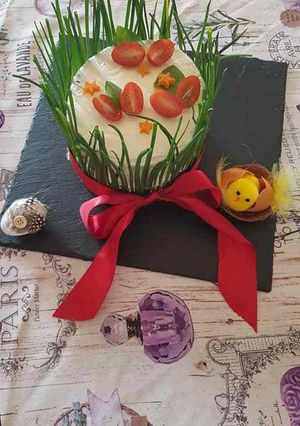 Une photo de Sandwich cake paques