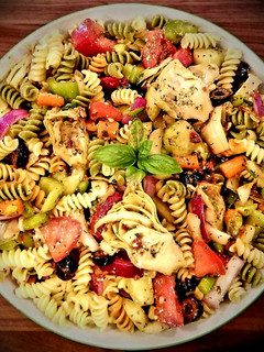 A picture of Mike's Chilly Tangy Feta Summertime Pasta Salad.