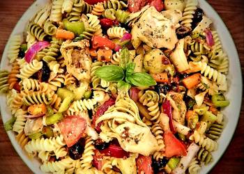 Easy Serving Recipe Mikes Chilly Tangy Feta Summertime Pasta Salad Restaurant Style