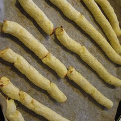 A picture of Okara (Soybean Fiber) Potato Curls.