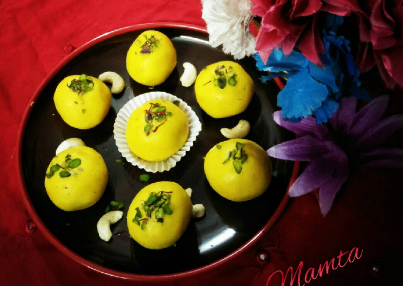 Kesari - Custard Malai laddu