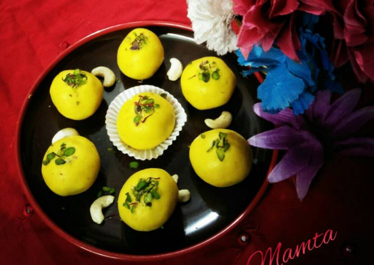 How to Prepare Any-night-of-the-week Kesari - Custard Malai laddu