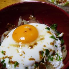 A picture of Rice Bowl: Butter and Soy Sauce Ham.
