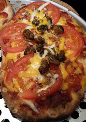 A picture of Oyster pizza - Quick and easy.