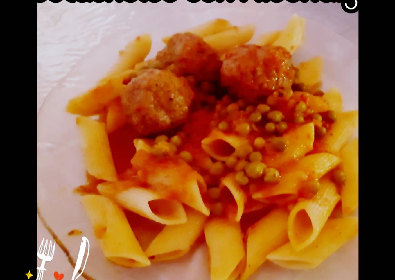 Mostacholes con Albóndigas