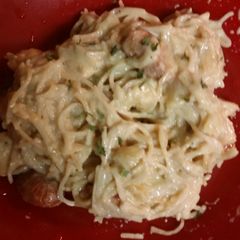 Cajun Chicken and Turkey Sausage Spaghetti A picture of Cajun Chicken and Turkey Sausage Spaghetti.