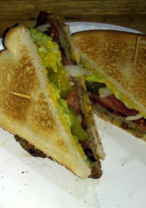 A picture of Turkey burger.