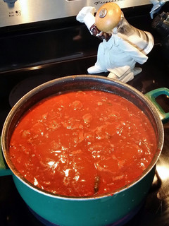 A picture of Martha's hot hot chili..