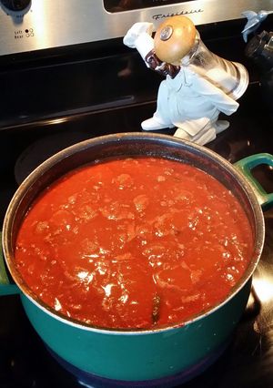 A picture of Martha's hot hot chili..