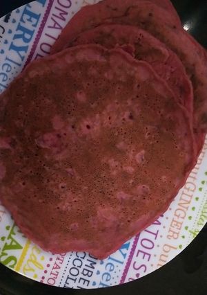 A picture of Beetroot pancake.