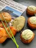 Cornish Monkfish Goujons with Sweet Potato Fondant and Pea Purée