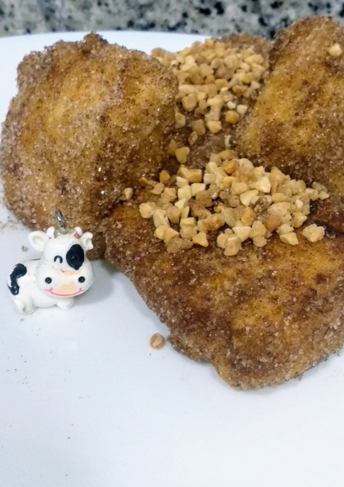 Una foto de Leche frita almendrada
