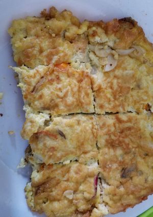 Foto resep Dadar telor campur tahu