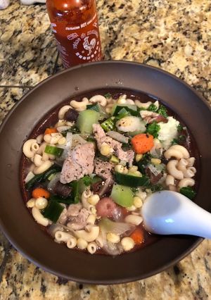 A picture of Macaroni Soup.