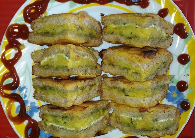 Bread cheese pakoda