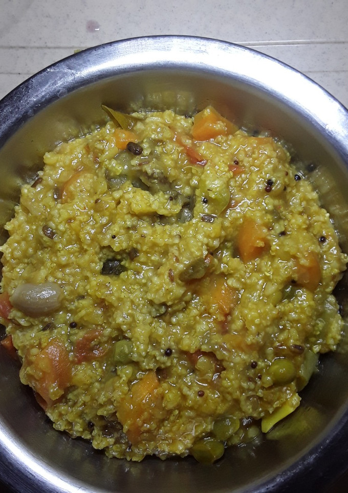 சாமை மல்டி தால் சாம்பார் சாதம் (saamai multi daal samba                                             செய்முறை முக்கிய புகைப்படம்