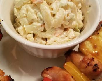 Fresh, Making Recipe Macaroni Salad Creamy Delicious Simple