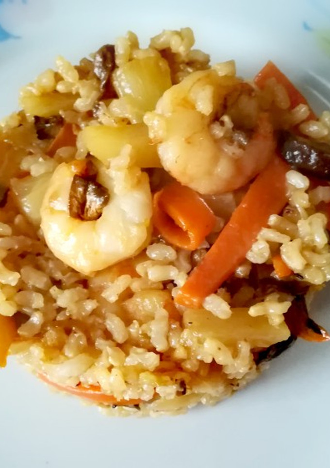 Una foto de Salteado de arroz integral