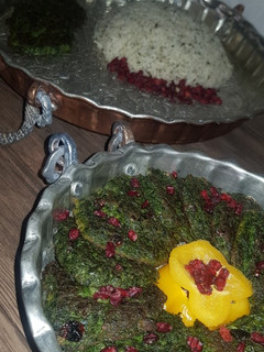عکسی از دستور پلو شوید و کوکو سبزی😍