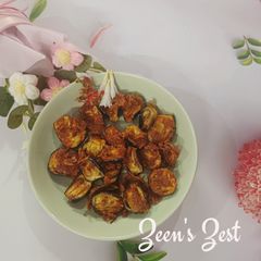 A picture of Baby Round Brinjal Fritters.
