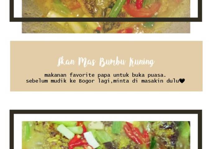 Cara Gampang Membuat Ikan mas bumbu kuning Anti Gagal