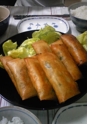 A picture of Spring Rolls with Lots of Cellophane Noodles.