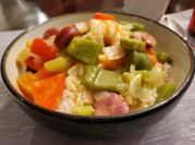 A picture of sea food gumbo