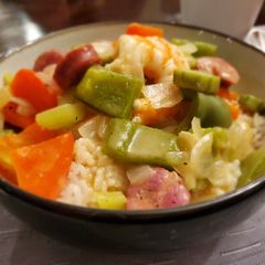 A picture of Shrimp and Sausage Gumbo.