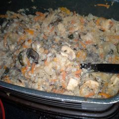Crockpot chicken rice and vegetables A picture of Crockpot chicken rice and vegetables.