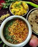 Kathiyawadi Sev Galka nu Shak (sponge gourd and sev curry)