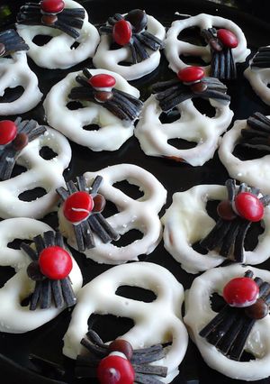 A picture of Ladybirds Spider Pretzels.