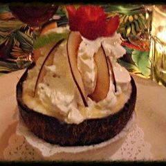 A picture of Coconut flan.