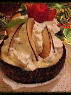 A picture of Coconut flan.