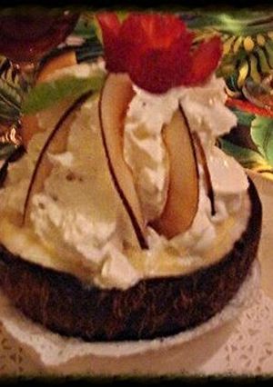 A picture of Coconut flan.