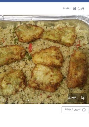 صورة لوصفة رز بالخلطة وسمك فيليه حاجة كدة وهممممم😋