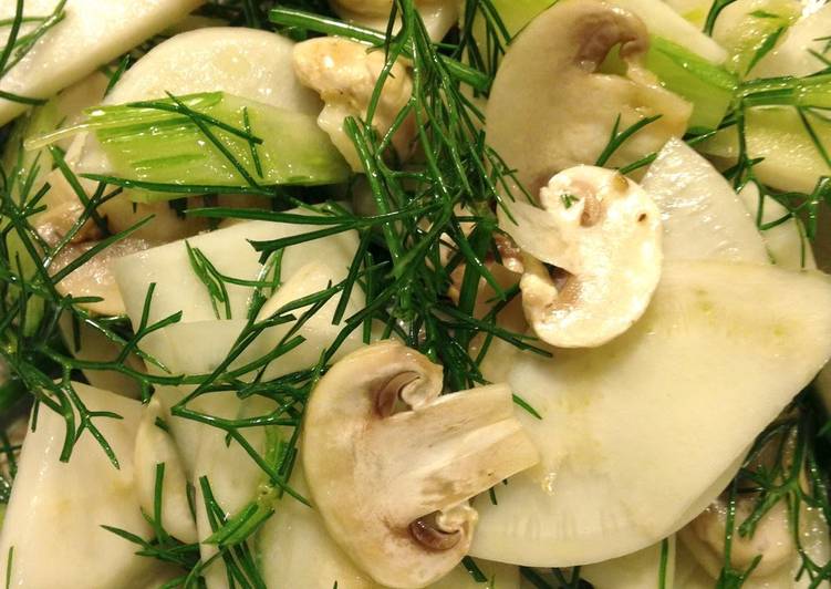 Steps to Prepare Favorite Fennel and Turnip Salad