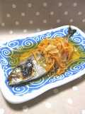 Easy and Healthy Oil-free Grilled Horse Mackerel with Nanban Sauce