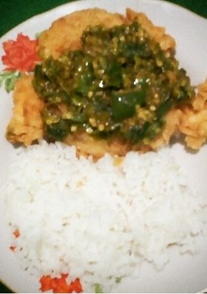 Foto resep Telur ceplok geprek sambal ijo