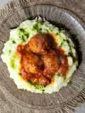 🧆Albóndigas de pollo en salsa con puré a la reina 🧆