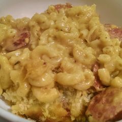 A picture of Cajun Mac and Cheese.