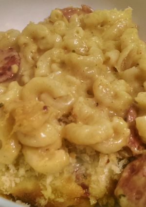 A picture of Cajun Mac and Cheese.