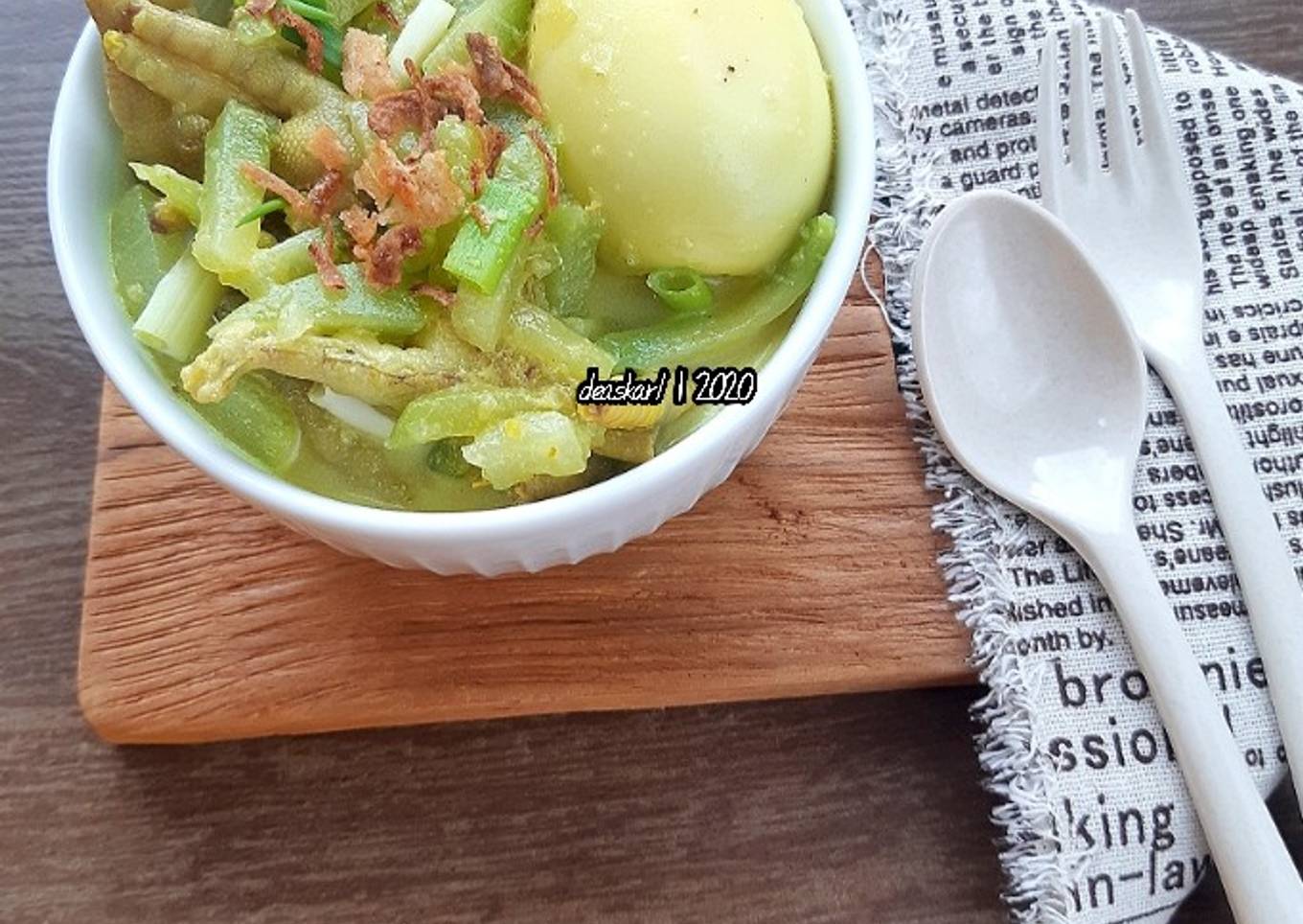 Lodeh Ceker Labu Siam Telur